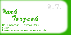 mark torzsok business card